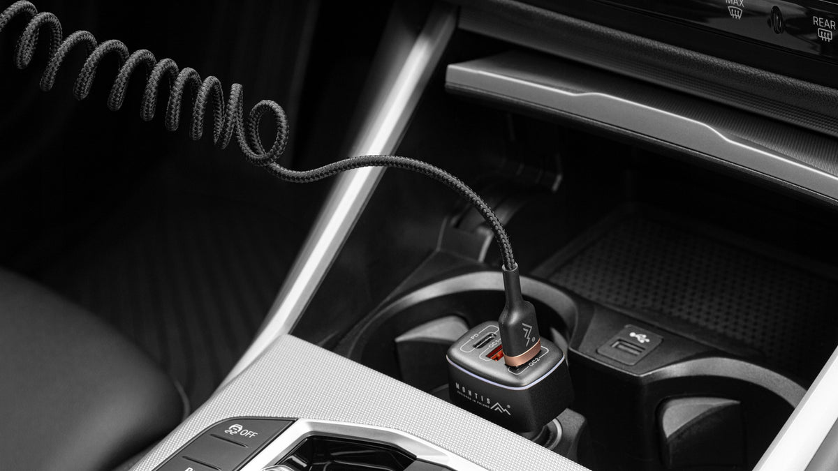 Mocny kabel przewód spiralny sprężynka USB-C USB-C oplot PD 3A 1,5M do auta