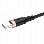 Mocny kabel przewód spiralny sprężynka USB USB-C oplot 3A 1,5M do auta IP