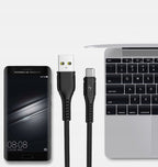 Mocny kabel USB - USB typ C Fast Charging 2,4A 100cm 1M LIBOX