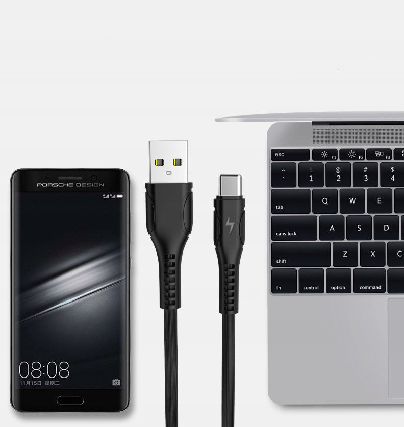 Mocny kabel USB - USB typ C Fast Charging 2,4A 100cm 1M LIBOX