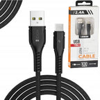 Mocny kabel USB - USB typ C Fast Charging 2,4A 100cm 1M LIBOX