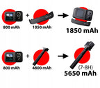 Monopod + Bateria 4800mAh selfiestick do SJCAM SJ20 handheld charging combo