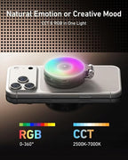 Magnetyczna lampka LED RGB TELESIN 4w1 do telefonu MagSafe