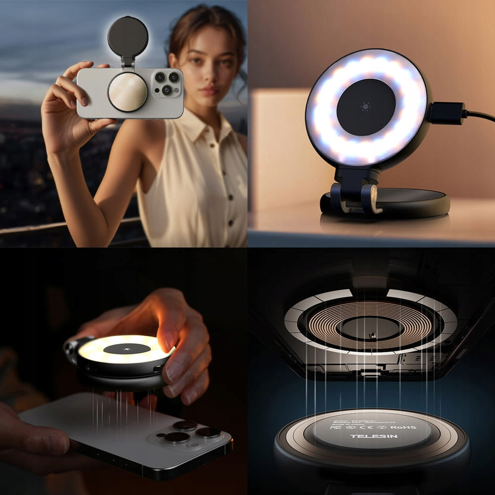 Mini lampa LED do telefonu z mocowaniem MagSafe iPhone Telesin S5-BGD-07