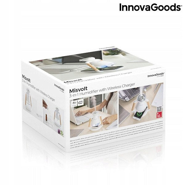 Nawilżacz Powietrza Dyfuzor Zapachów Ładowarka indukcyjna 3w1 InnovaGoods