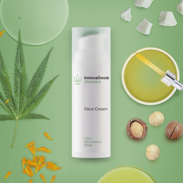Nawilżający krem do twarzy wegański cbd Zencare InnovaGoods Łagodzący