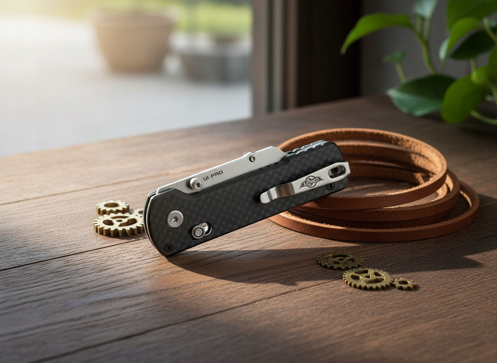 Nóż EDC Oknife z wymiennym ostrzem SK5 i śrubokrętem bit-driver G10 Carbon