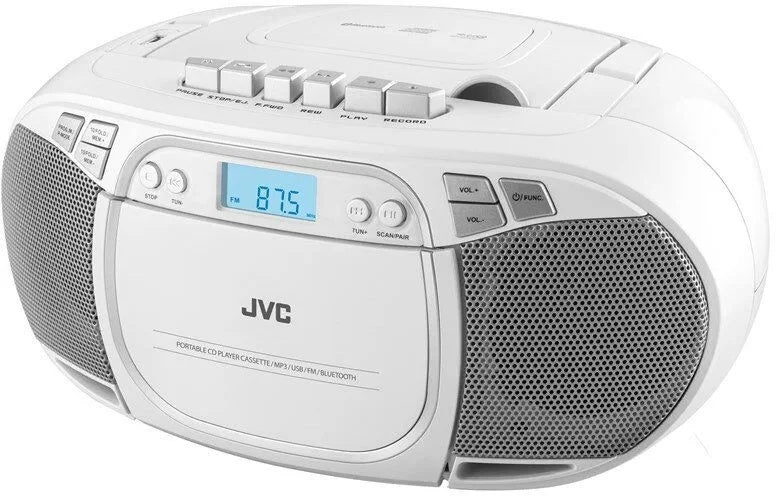 Odtwarzacz cd z magnetofonem JVC RC-E451W biały, USB, Bluetooth