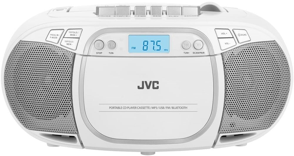 Odtwarzacz cd z magnetofonem JVC RC-E451W biały, USB, Bluetooth