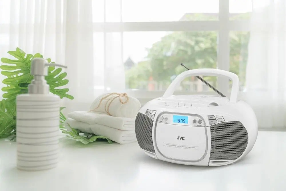 Odtwarzacz cd z magnetofonem JVC RC-E451W biały, USB, Bluetooth