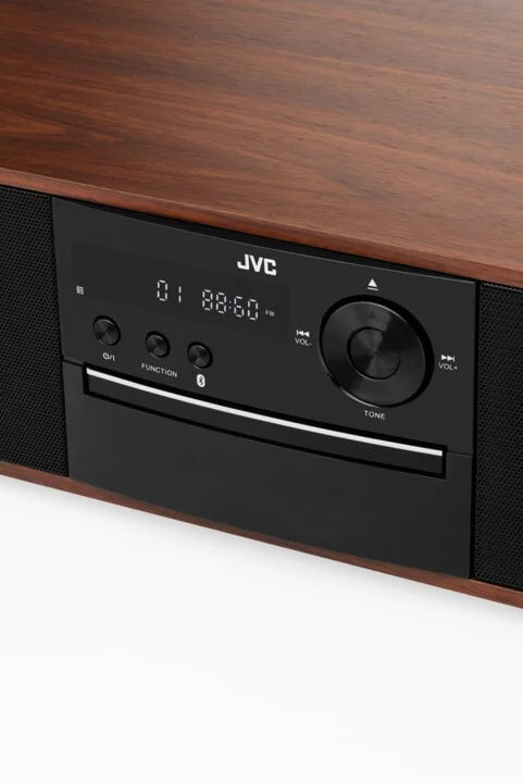 Odtwarzacz JVC RD-E761 odtwarzacz cd BT AUX USB CD-R LCD drewniany stylowy