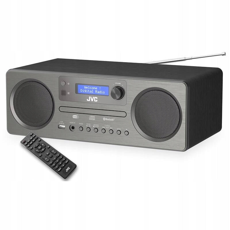 Odtwarzacz JVC Zestaw All In One wieża radio DAB+ Bluetooth AUX USB pilot