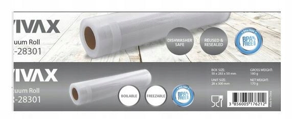 Oryginalna Folia do zgrzewarki próżniowej Vivax VR-28301 6M bpa 28x300