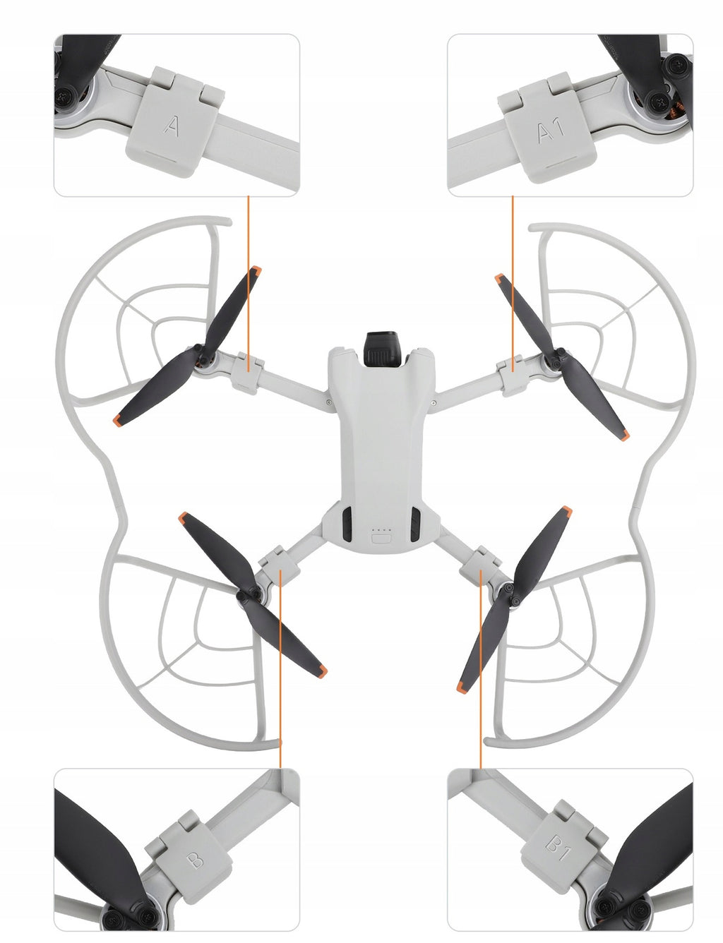 Osłona śmigieł Sunnylife do drona do DJI Mini 3 Ochrona na śmigła 4 szt