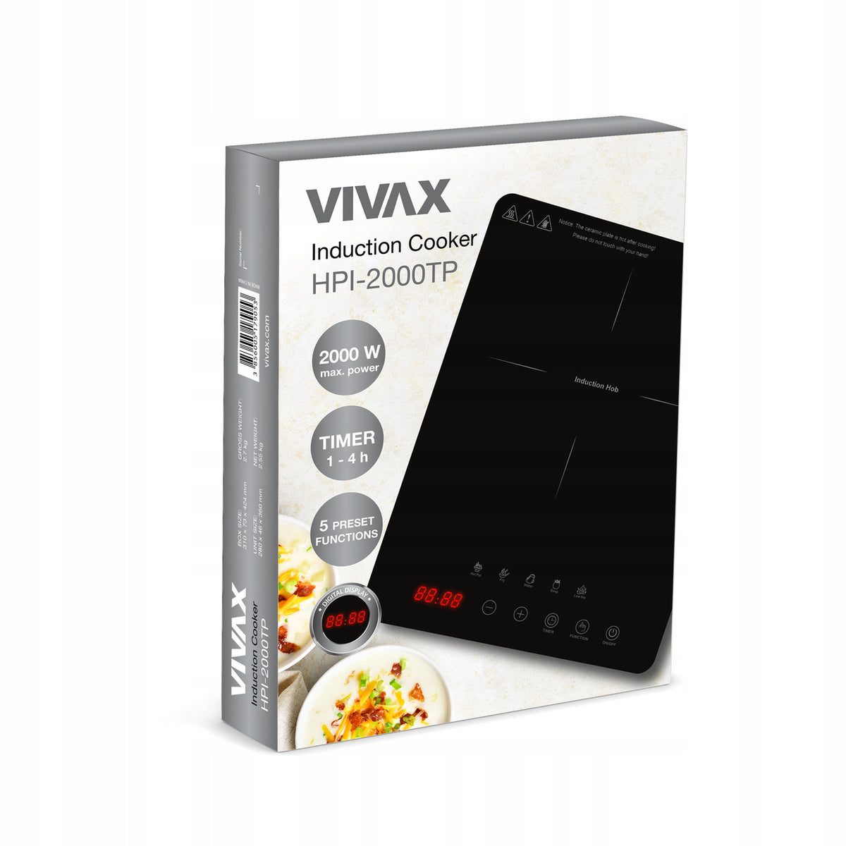 Płyta indukcyjna kuchenka elektryczna Vivax LCD