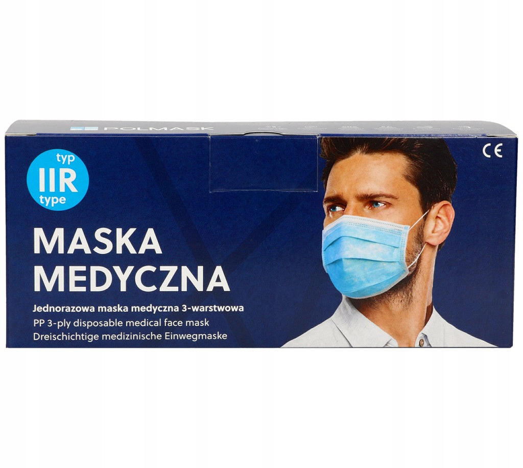 Polskie maseczki 50x maska medyczne atest typ iir