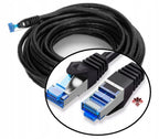 Patchcord Montis S/FTP 6a RJ45 / RJ45 40 m czarny