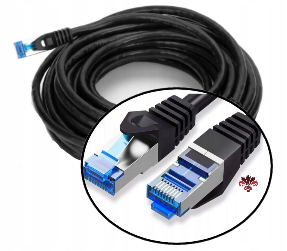 Patchcord Montis S/FTP 6a RJ45 / RJ45 40 m czarny
