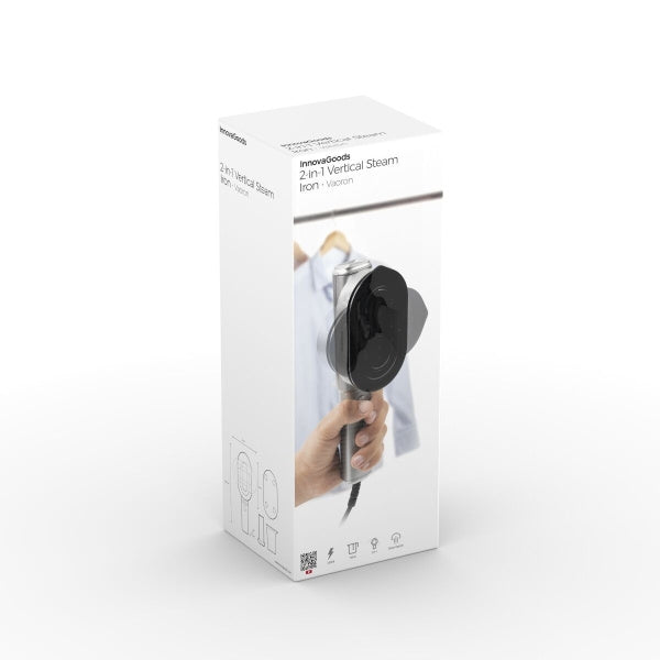 Pionowe żelazko parowe 2w1 1200W z podstawką i zbiornikiem 100 ml podstawą