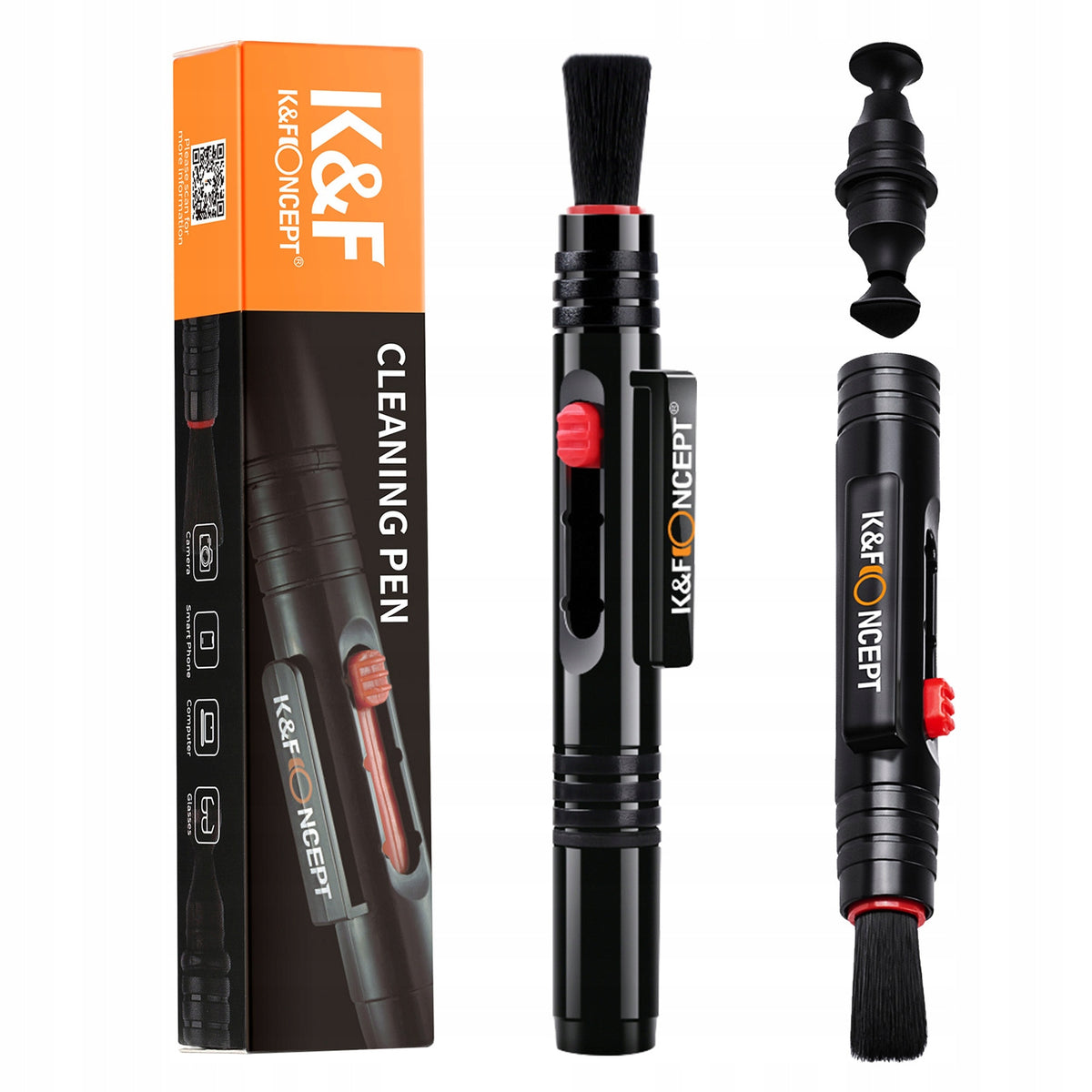 Pióro do czyszczenia optyki / obiektywu / klawiatury k&f Concept bez rysek