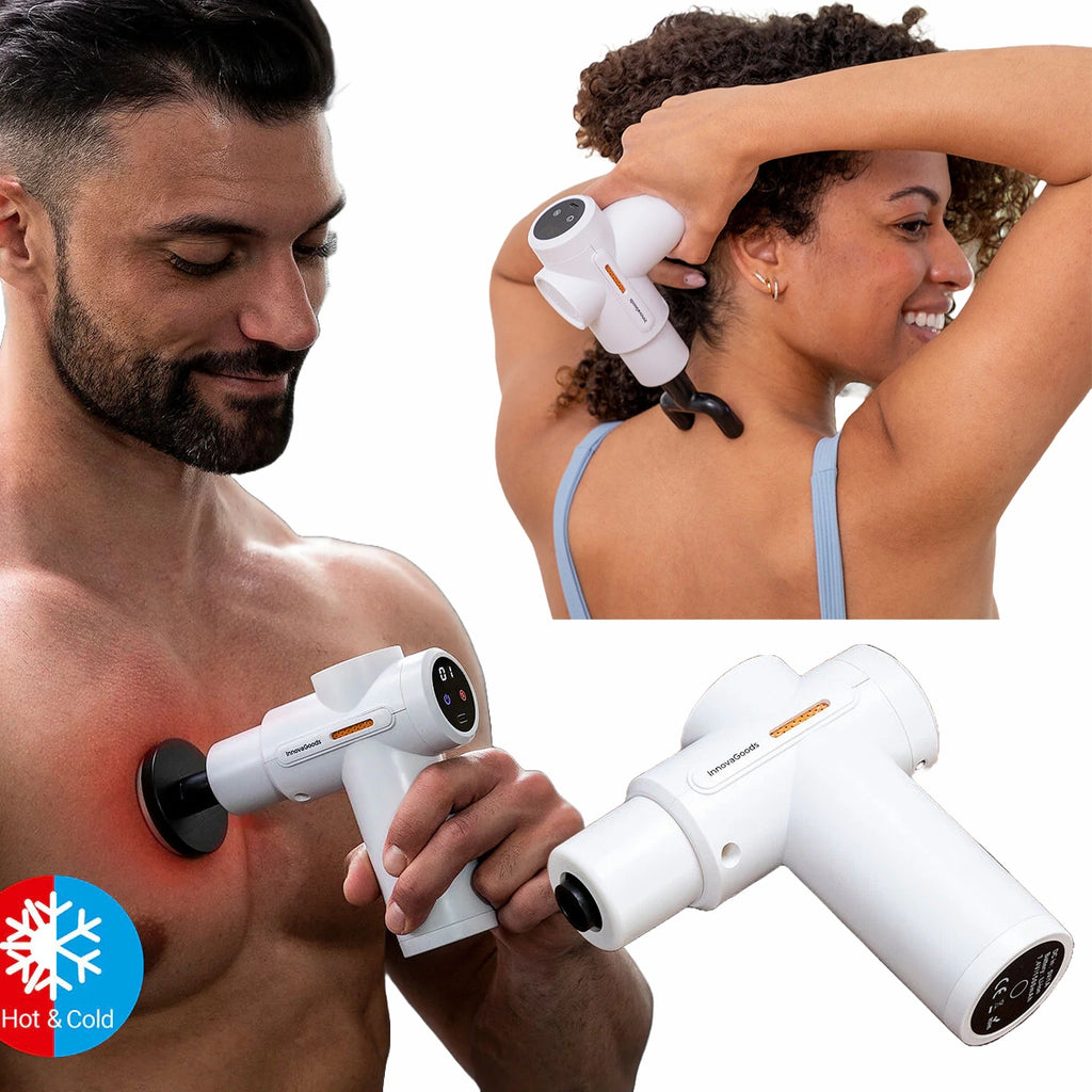 Pistolet do Masażu Mięśni Ciepło-Zimno Hokgun LCD, 6 Trybów, 6 Głowic fit