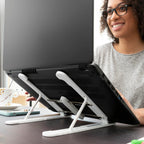 Podstawka Regulowany stojak na laptopa telefon tablet InnovaGoods biały