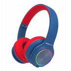 PowerLocus pled BlueRed Bezprzewodowe Słuchawki Bluetooth dla dzieci z LED