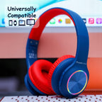 PowerLocus pled BlueRed Bezprzewodowe Słuchawki Bluetooth dla dzieci z LED