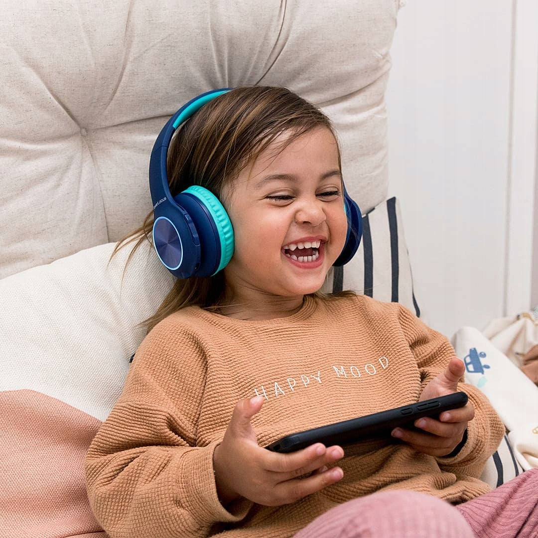 PowerLocus pled Kolorowe Bezprzewodowe Słuchawki Bluetooth dla dzieci z LED