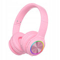 PowerLocus pled pink Bezprzewodowe Słuchawki Bluetooth dla dzieci z LED