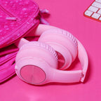 PowerLocus pled pink Bezprzewodowe Słuchawki Bluetooth dla dzieci z LED