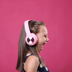 PowerLocus pled pink Bezprzewodowe Słuchawki Bluetooth dla dzieci z LED