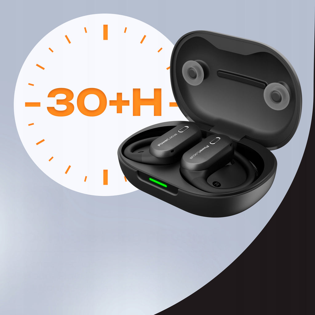 PowerLocus Słuchawki Bluetooth Otwarte Move 30h Mikfrofony AI