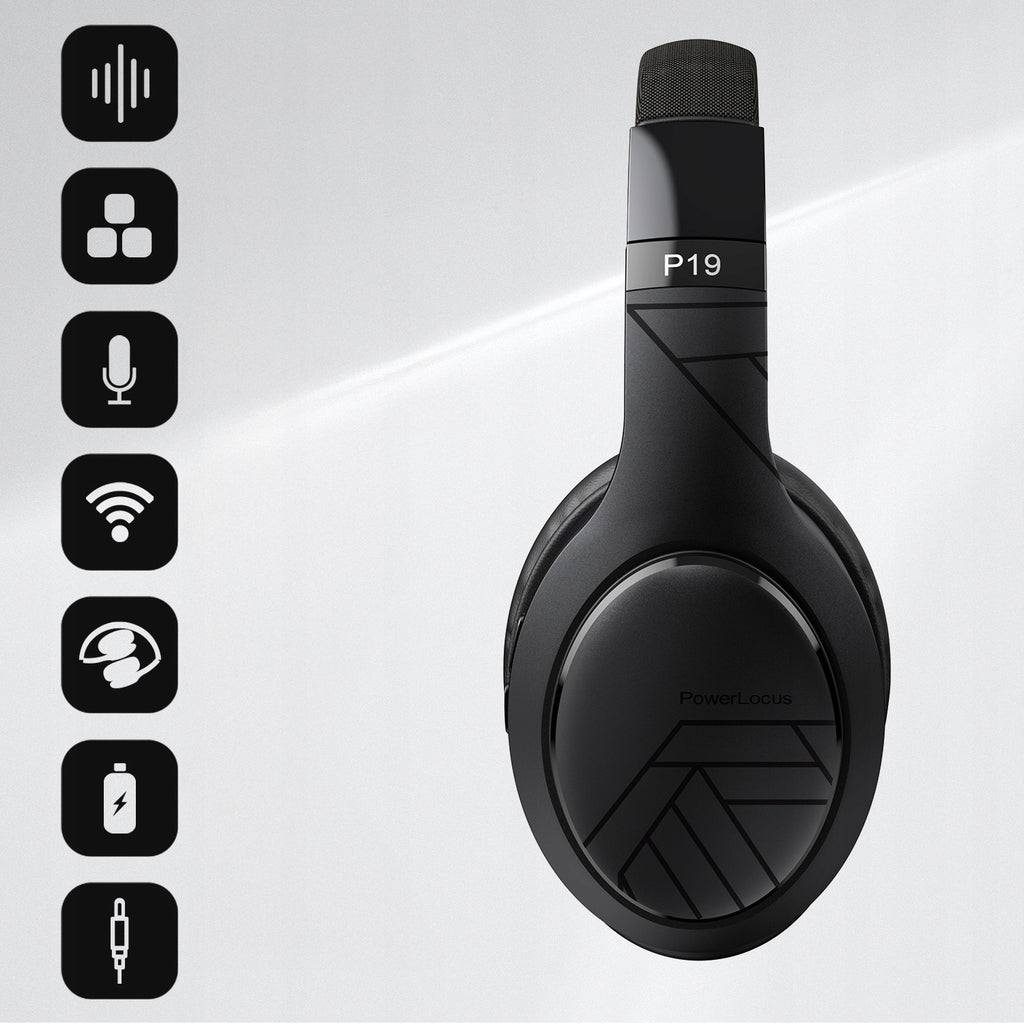 PowerLocus Słuchawki Bluetooth P19 4 tryby eq 60 godzin składane z etui