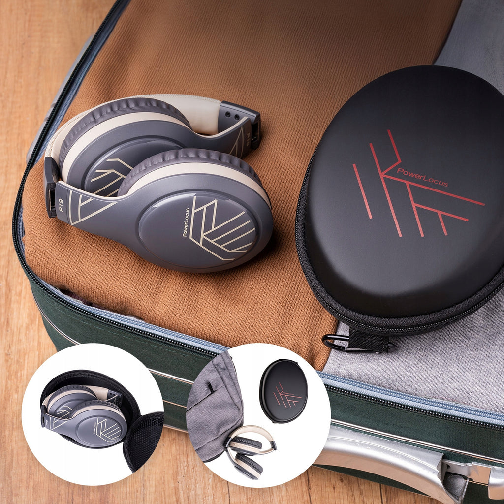 PowerLocus Słuchawki Bluetooth P19 4 tryby eq 60 godzin składane z etui