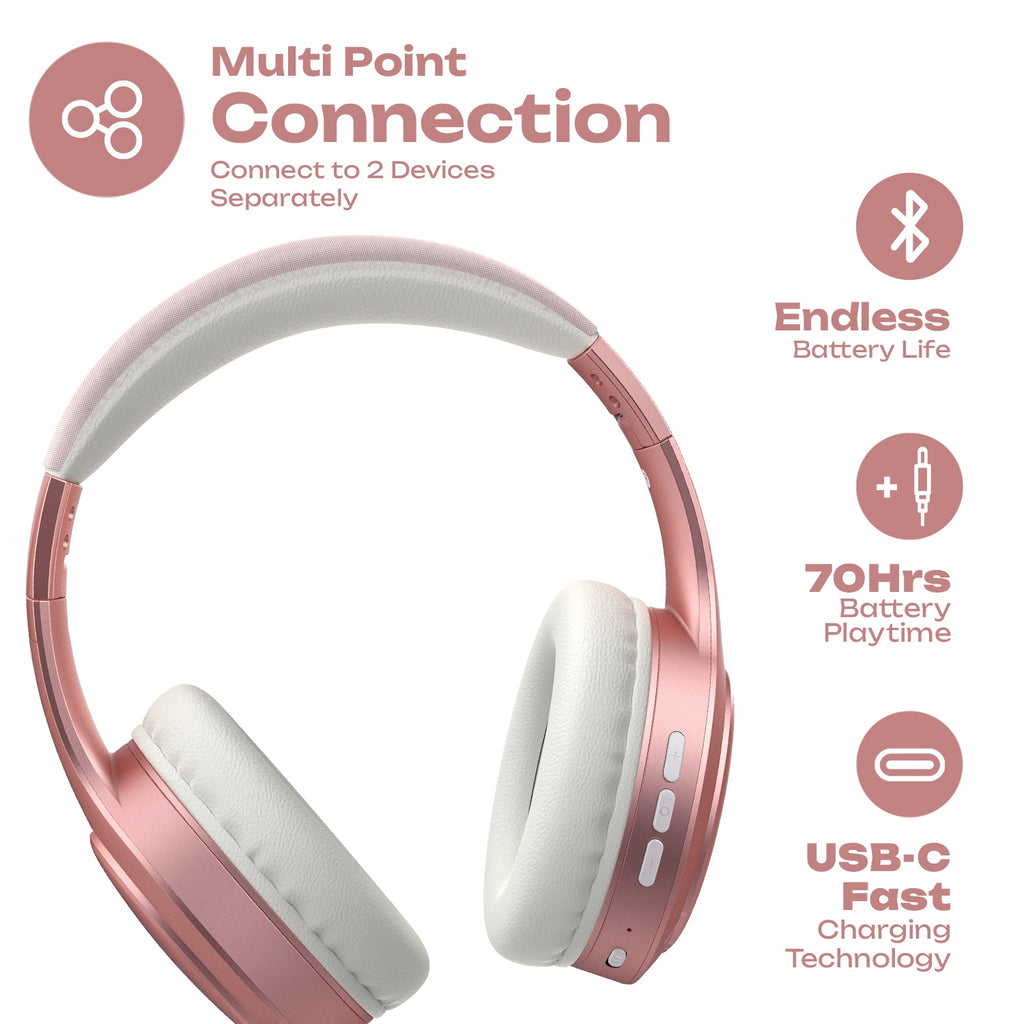 PowerLocus Słuchawki Bluetooth P19 4 tryby eq 60 godzin składane z etui