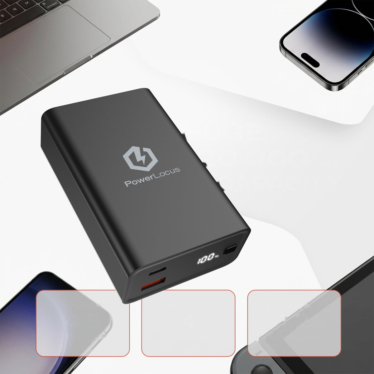 Powerbank PowerLocus PLB-2 20 000 mAh 65 W USB-C i USB-A