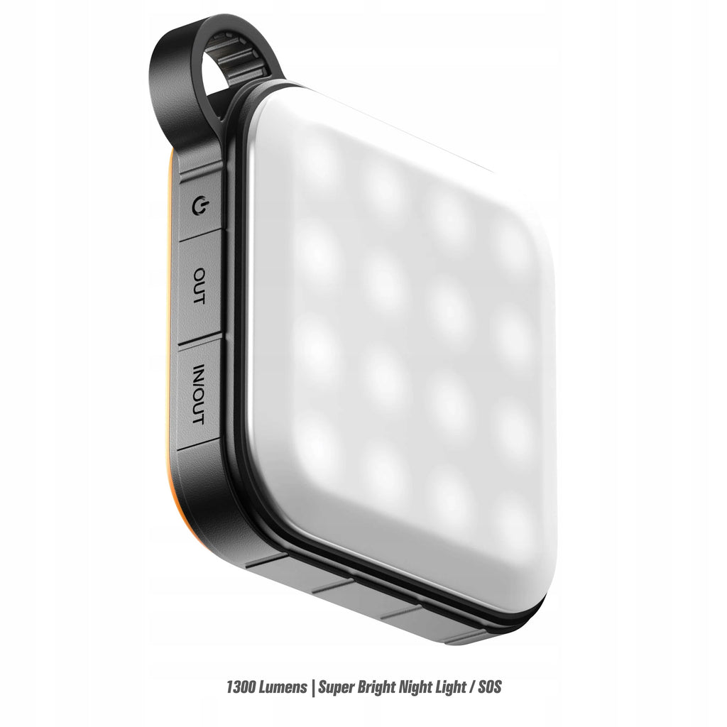 Powerbank rugd Power Brick 18W + latarka 1300lm + SOS IP67 z karabińczykiem