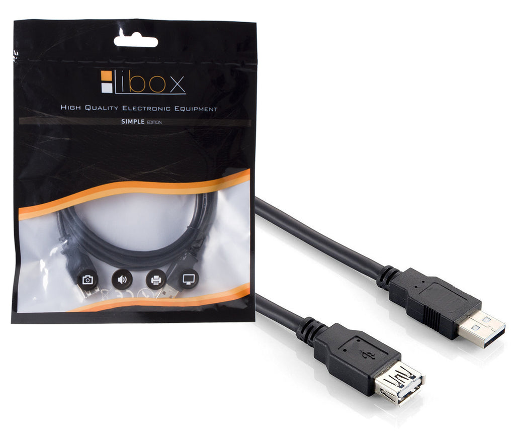 Przedłużacz Libox LB0013 USB-USB 1,8m czarny