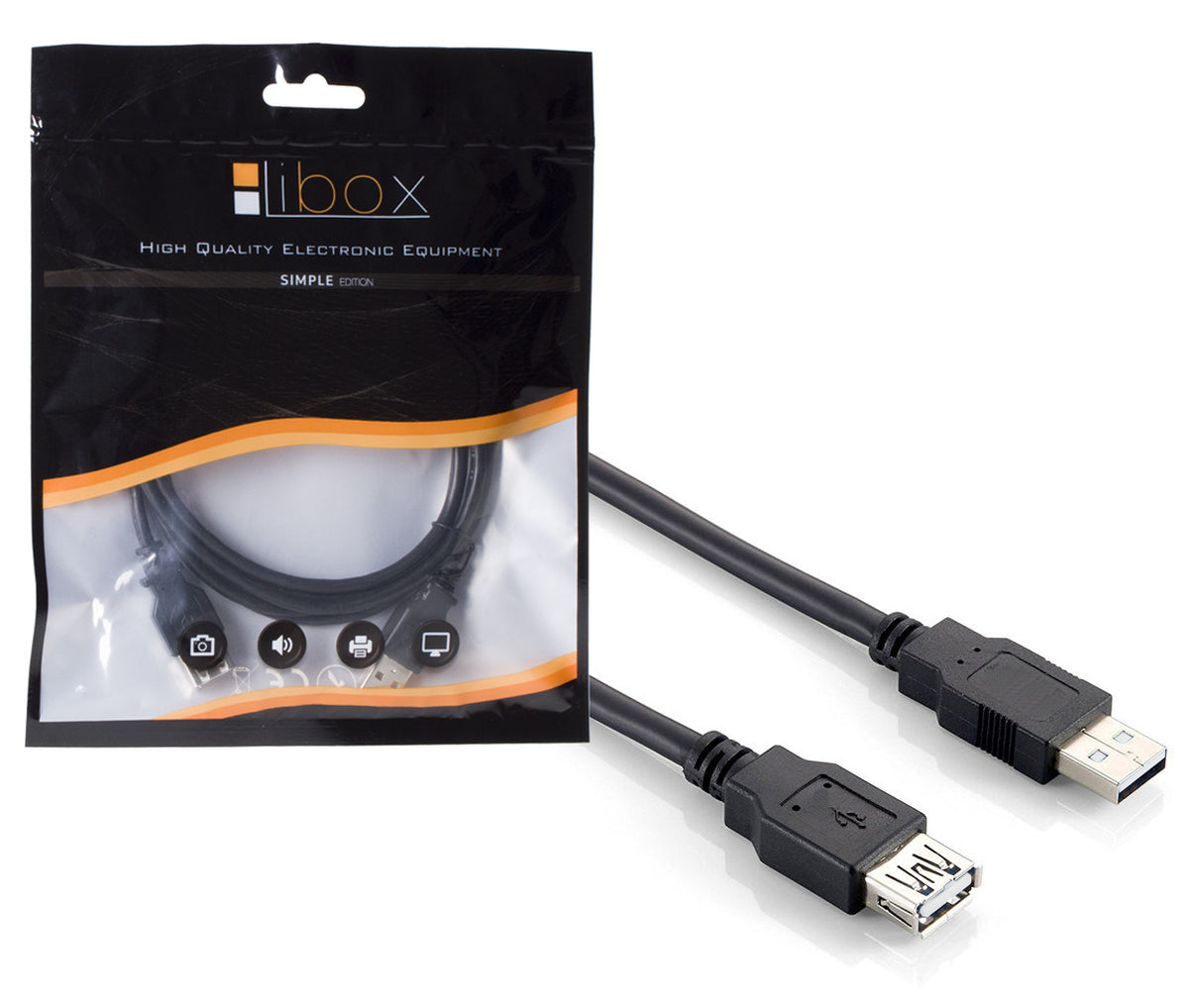 Przedłużacz Libox LB0013 USB-USB 1,8m czarny