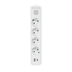 Przedłużacz elektryczny biało-szary 4-gniazdowy z USB MONTIS 3m MT186-WG-3