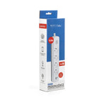 Przedłużacz elektryczny biało-szary 4-gniazdowy z USB MONTIS 5m MT186-WG-5