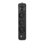 Przedłużacz elektryczny czarny 3-gniazdowy z USB MONTIS 1,5m MT185-BK-1,5