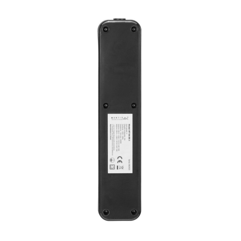 Przedłużacz elektryczny czarny 3-gniazdowy z USB MONTIS 5m MT185-BK-5