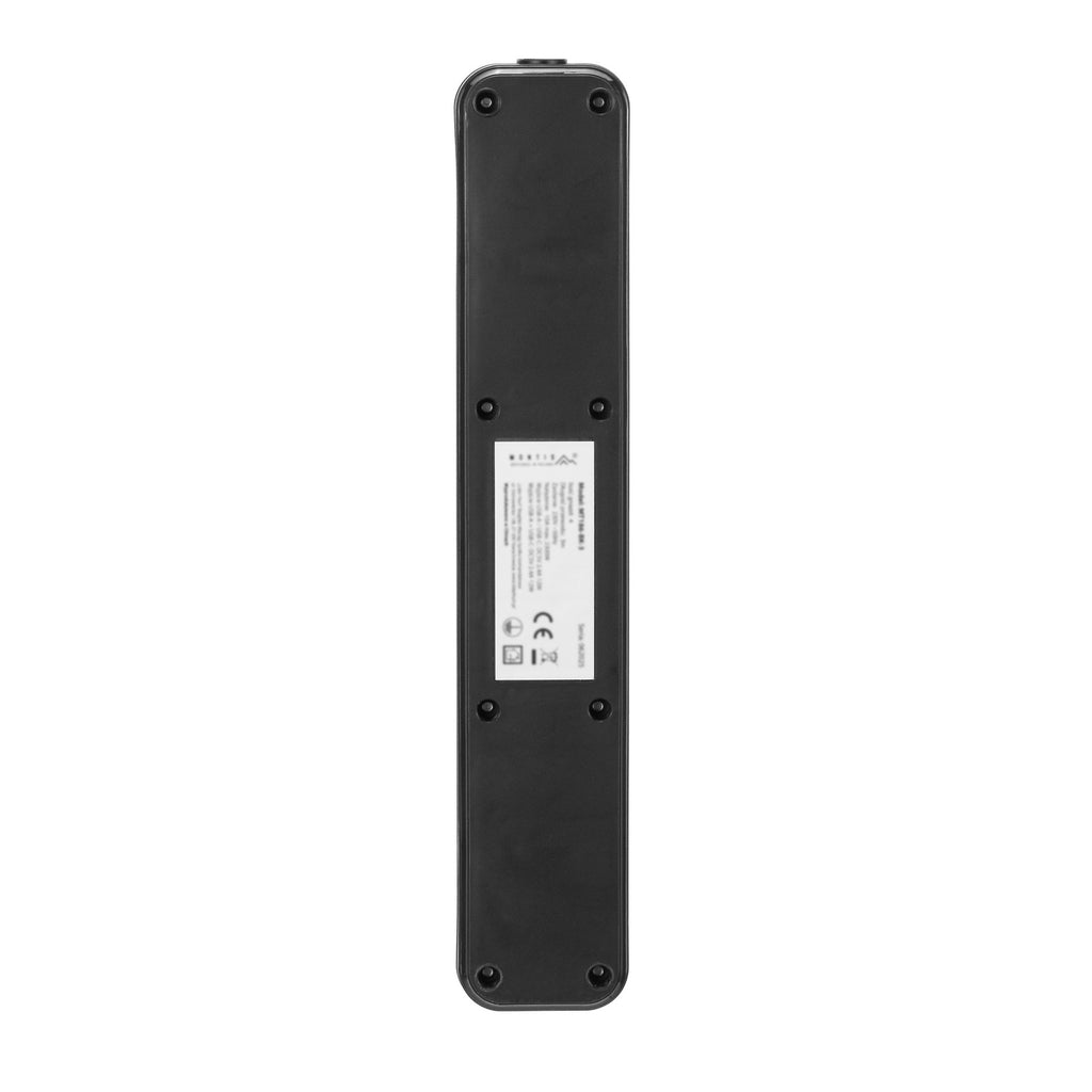 Przedłużacz elektryczny czarny 4-gniazdowy z USB MONTIS 3m MT186-BK-3