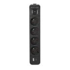 Przedłużacz elektryczny czarny 4-gniazdowy z USB MONTIS 5m MT186-BK-5