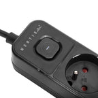Przedłużacz elektryczny czarny 4-gniazdowy z USB MONTIS 5m MT186-BK-5