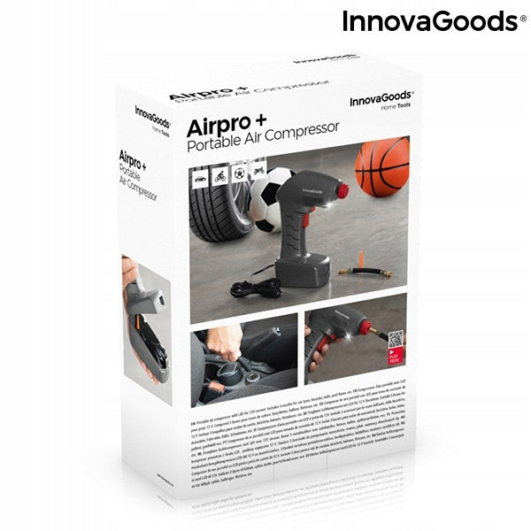 Przenośna sprężarka powietrza z lampką LED InnovaGoods Airpro+ 0 l 9 bar