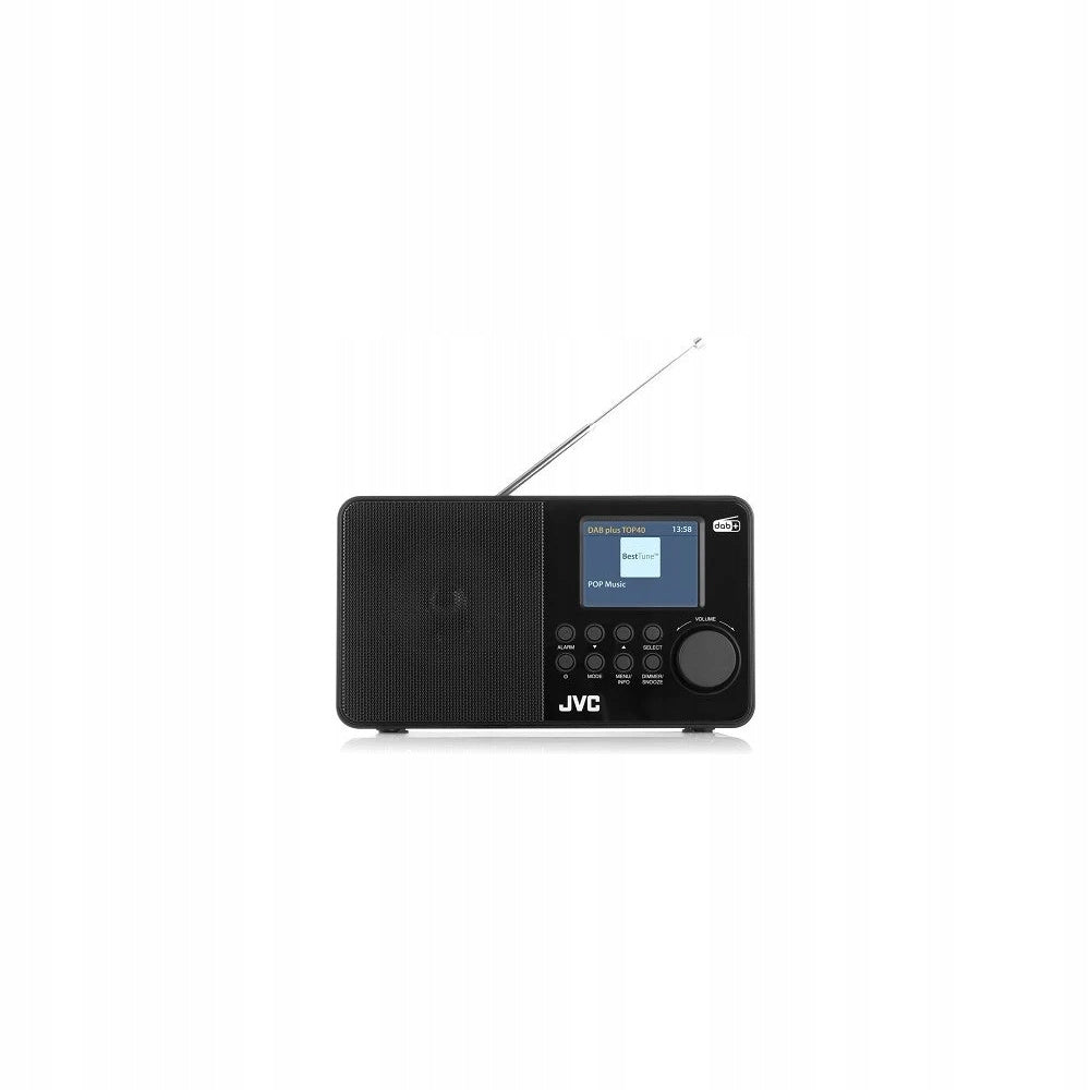 Przenosne Cyfrowe radio FM DAB+ JVC RA-E611B-DAB black snooze i sleep 4xAA