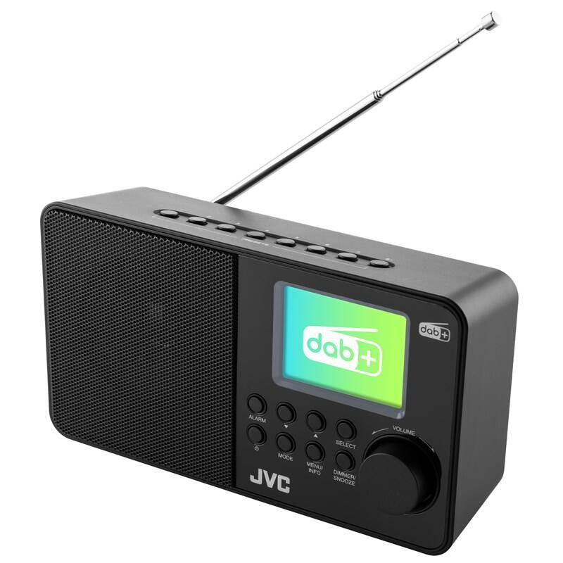Przenosne Cyfrowe radio FM DAB+ JVC RA-E611B-DAB black snooze i sleep 4xAA